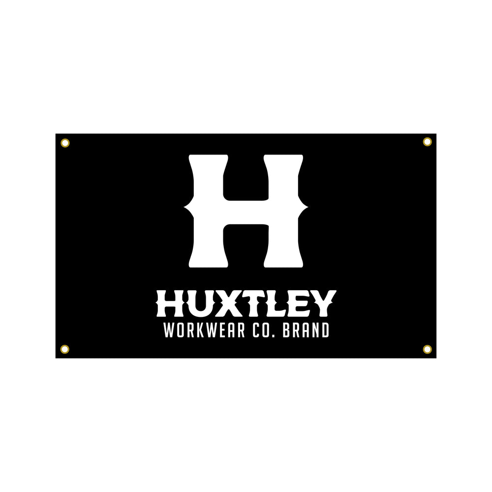 Huxtley Emblem Banner Black & White
