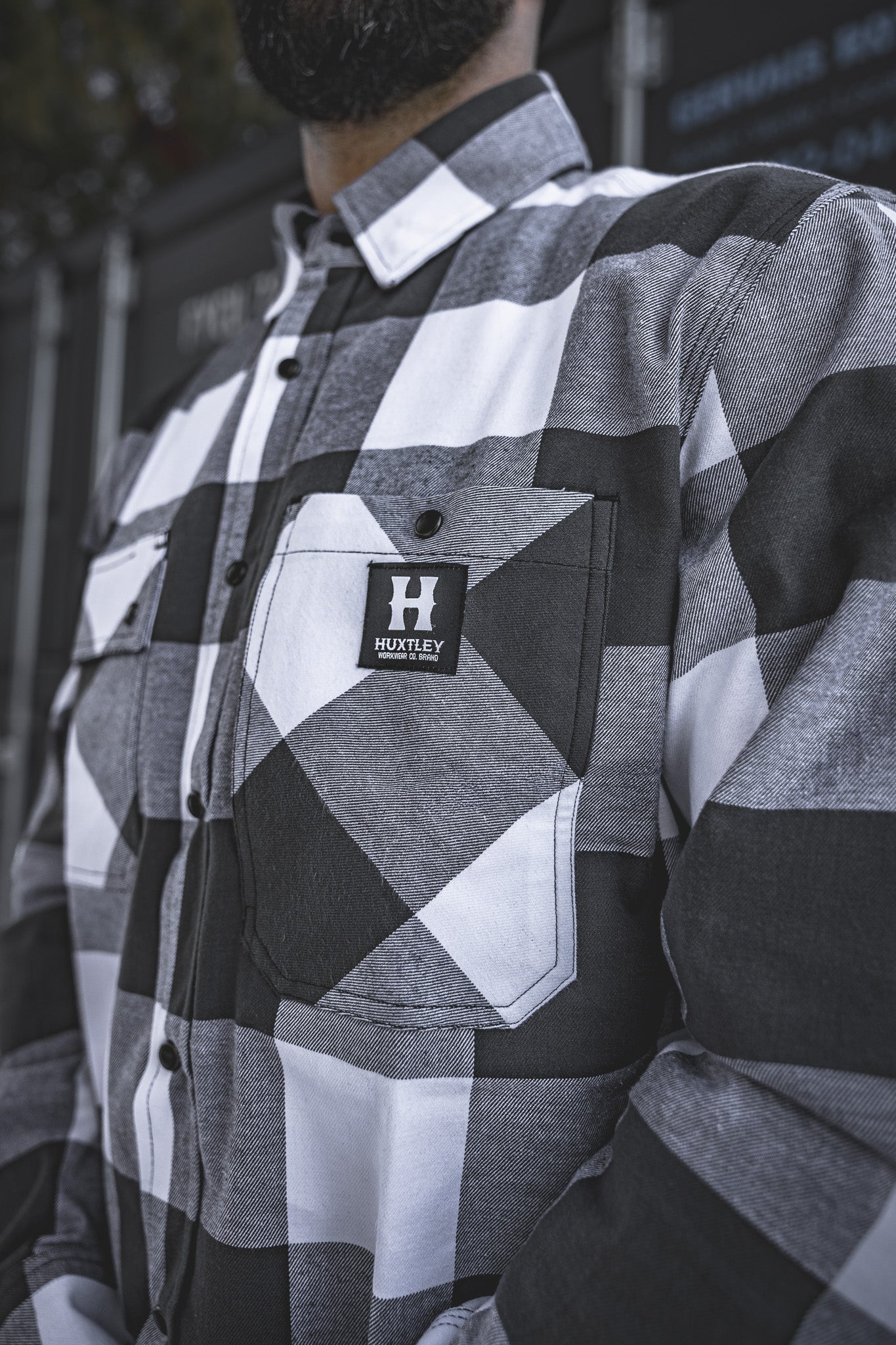 
                  
                    HD-57 Flex Flannel White/ Charcoal
                  
                