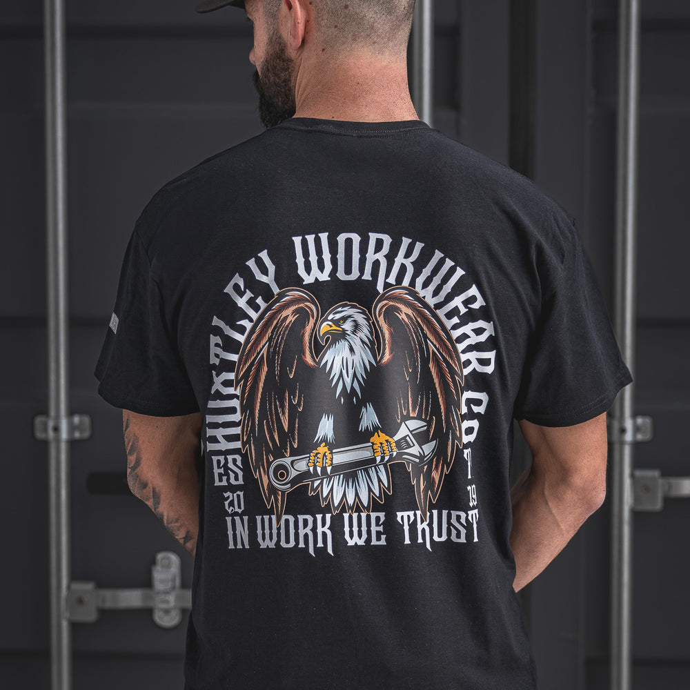 
                  
                    HX-891 "In Work We Trust" Tee
                  
                