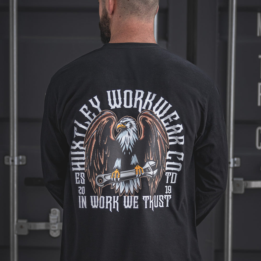 
                  
                    HX-226 "In Work We Trust" L/S Tee
                  
                