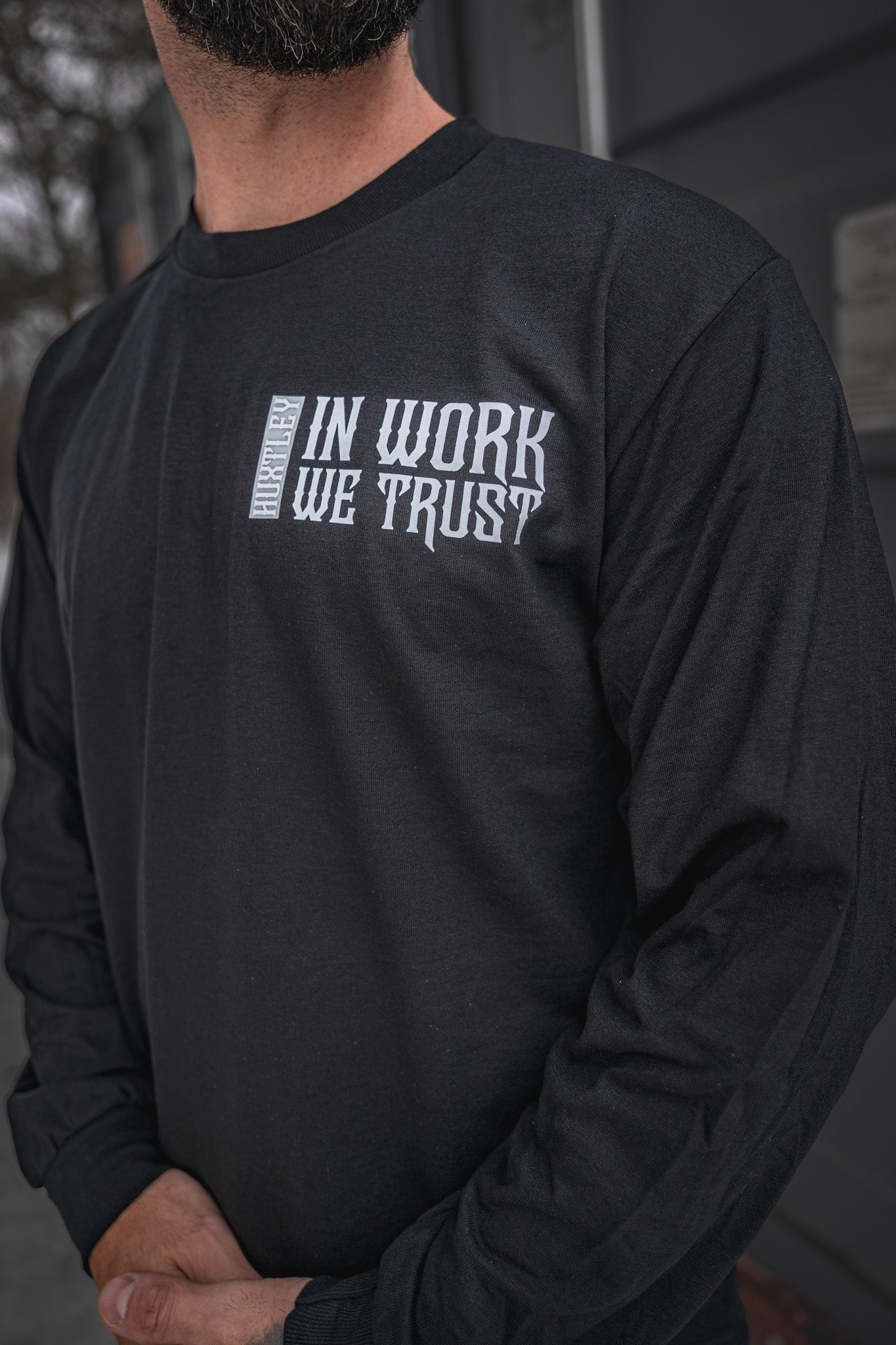 
                  
                    HX-226 "In Work We Trust" L/S Tee
                  
                