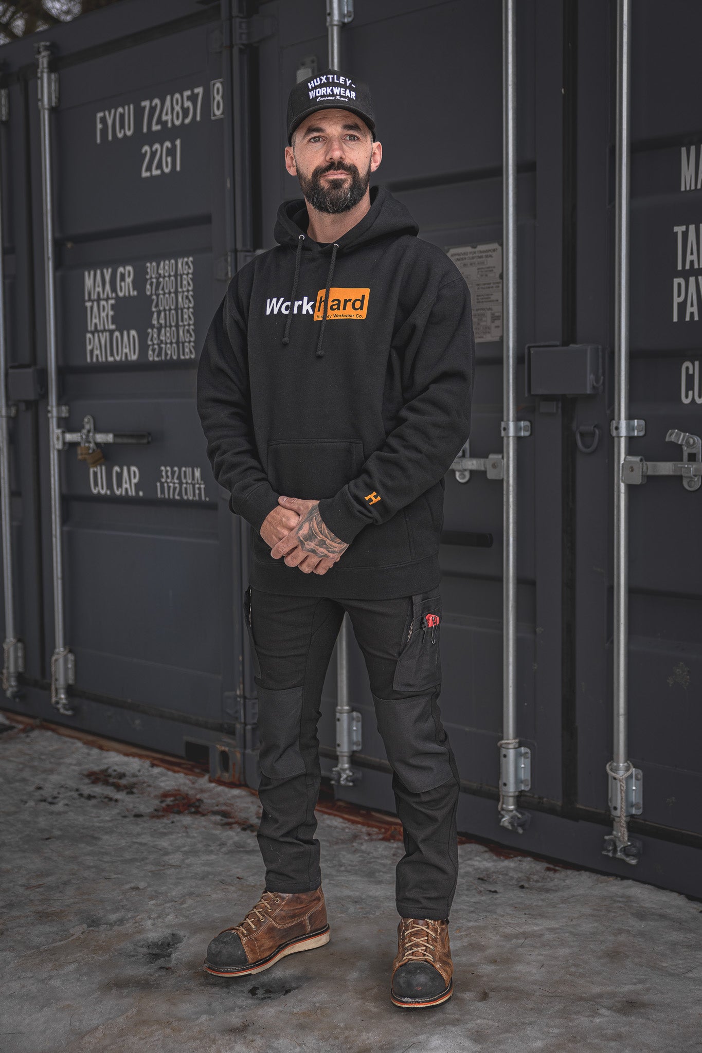 
                  
                    HX-717 Heavyweight Hoodie "Work Hard"
                  
                