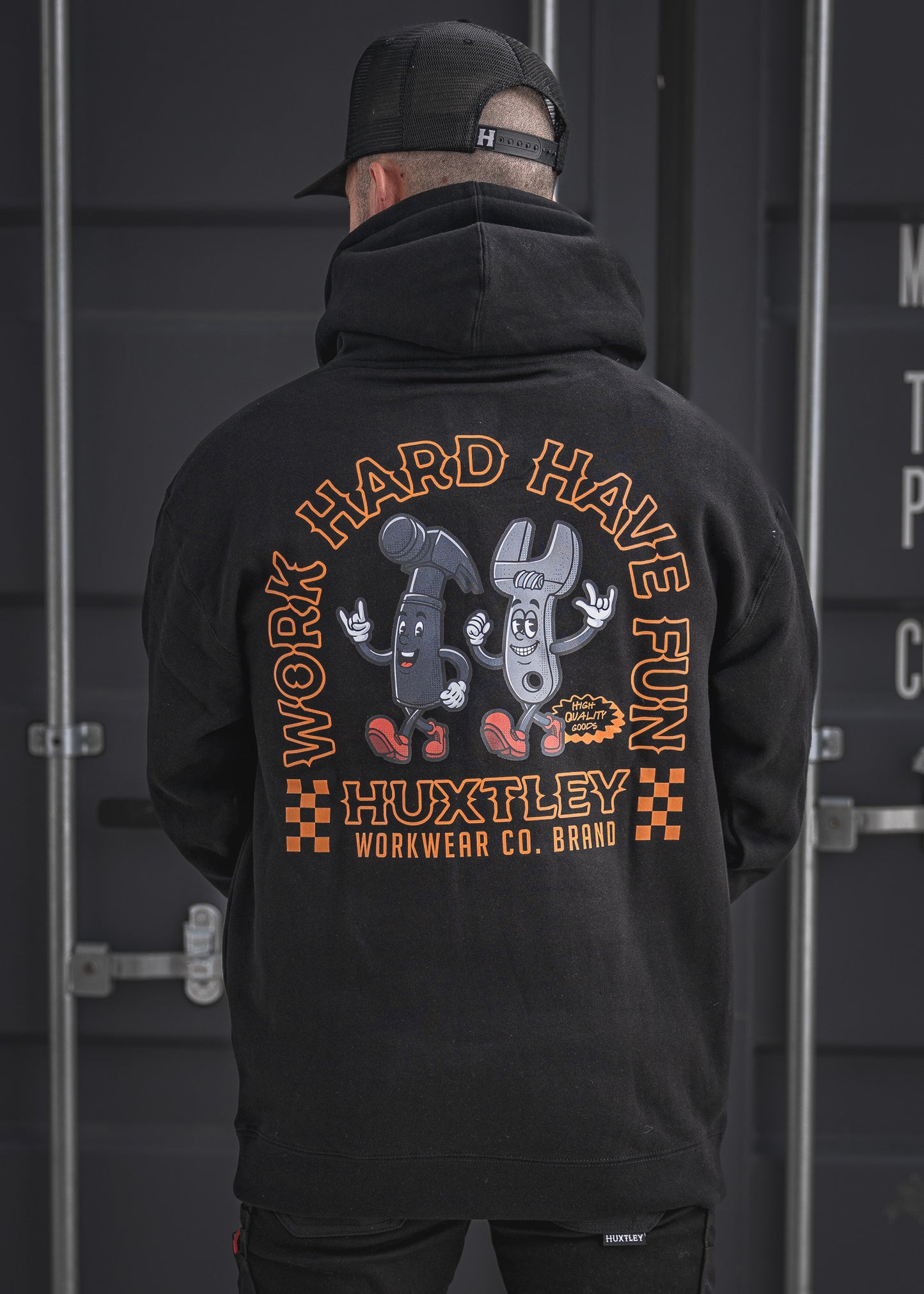 
                  
                    HX-717 Heavyweight Hoodie "Work Hard Have Fun"
                  
                