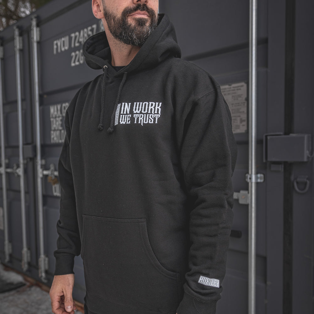 
                  
                    HX-717 Heavyweight Hoodie "In Work We Trust"
                  
                