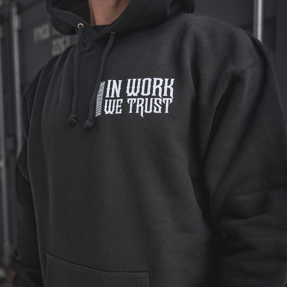 
                  
                    HX-717 Heavyweight Hoodie "In Work We Trust"
                  
                