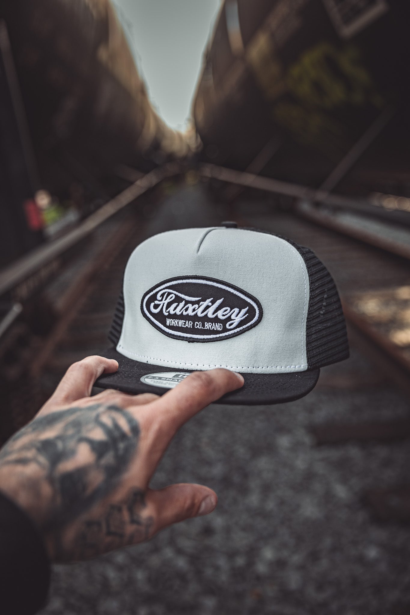 
                  
                    Custom Flat Bill Trucker White/ Black
                  
                