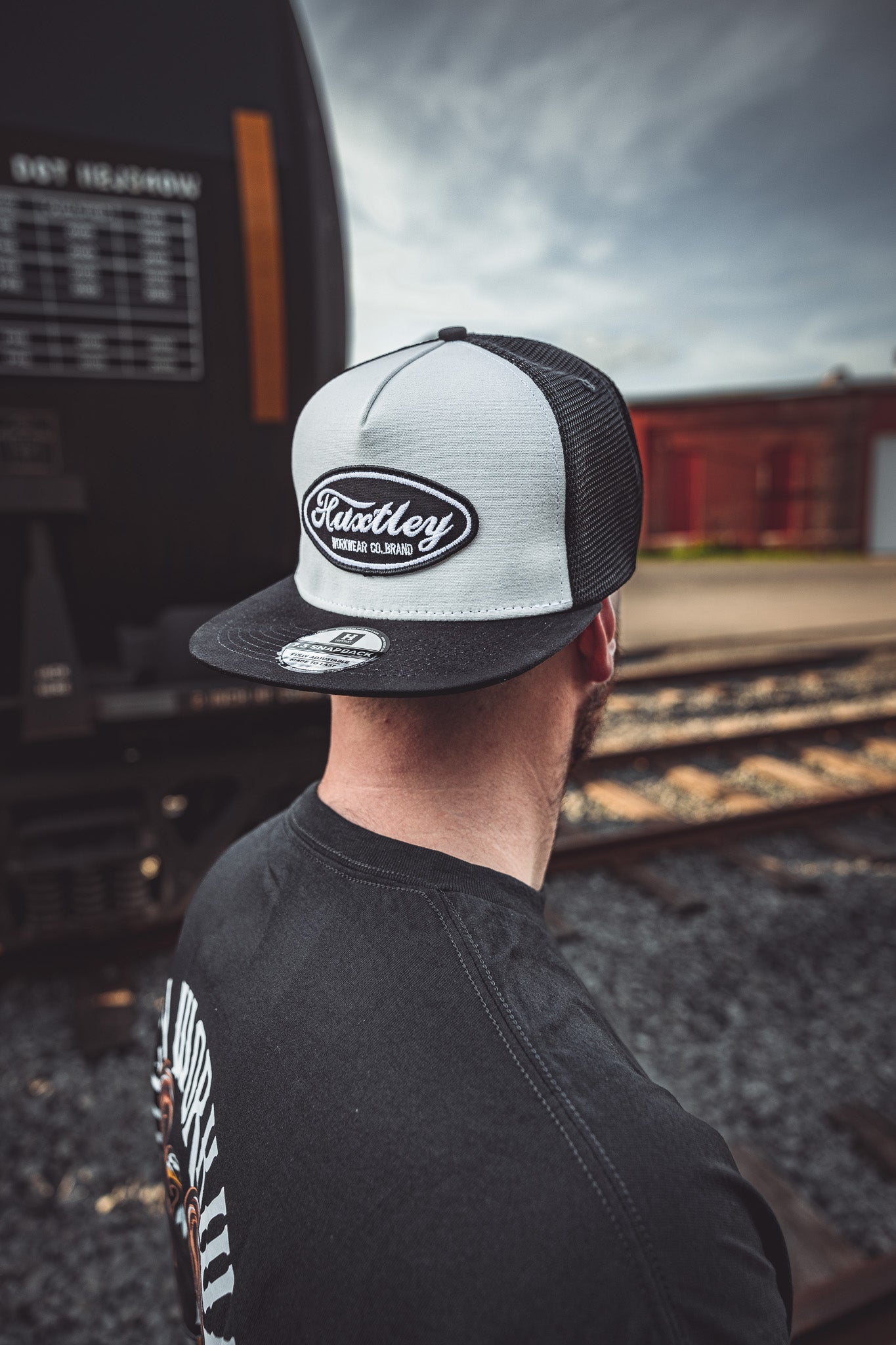 
                  
                    Custom Flat Bill Trucker White/ Black
                  
                