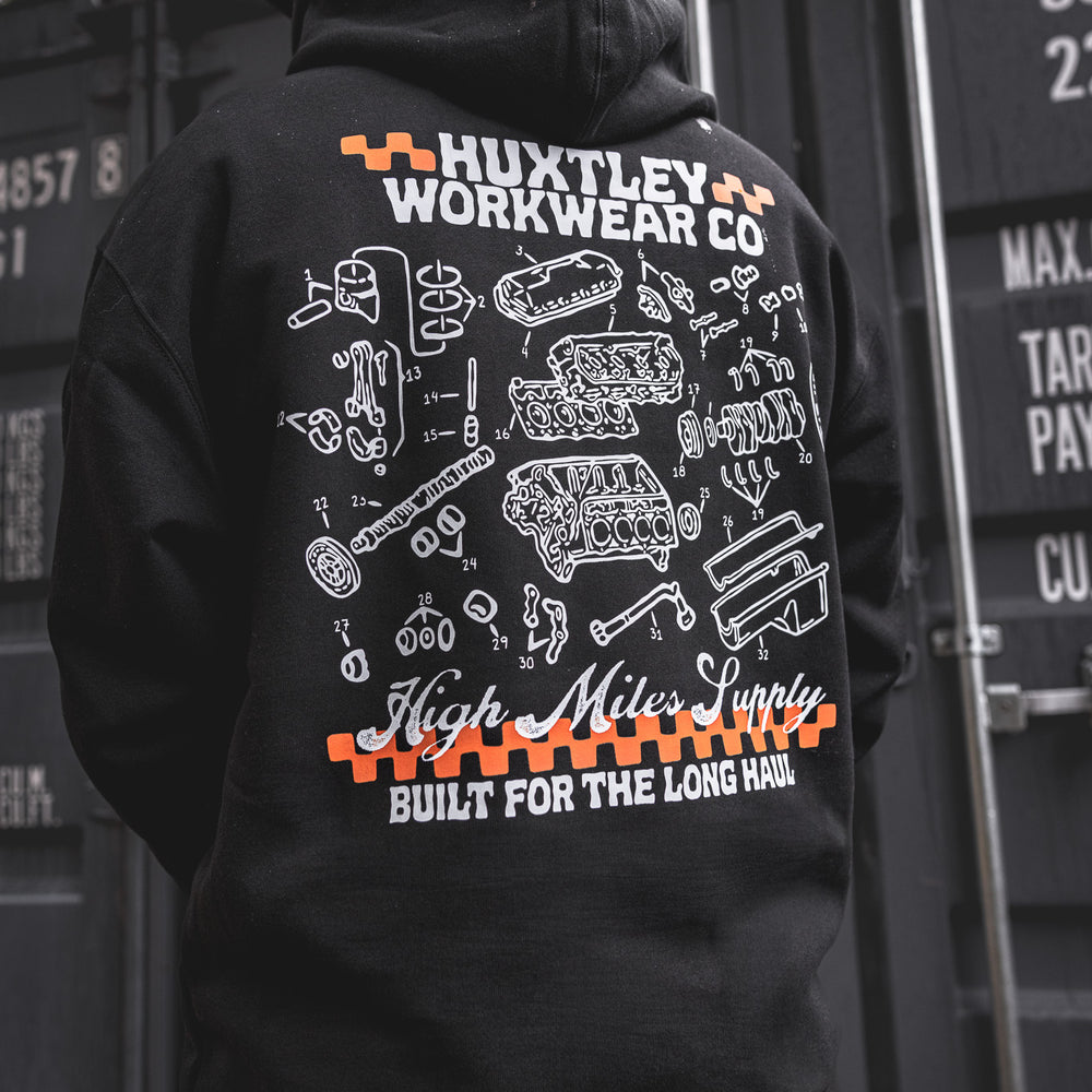 
                  
                    HX-717 Heavyweight Hoodie "High Miles Supply"
                  
                