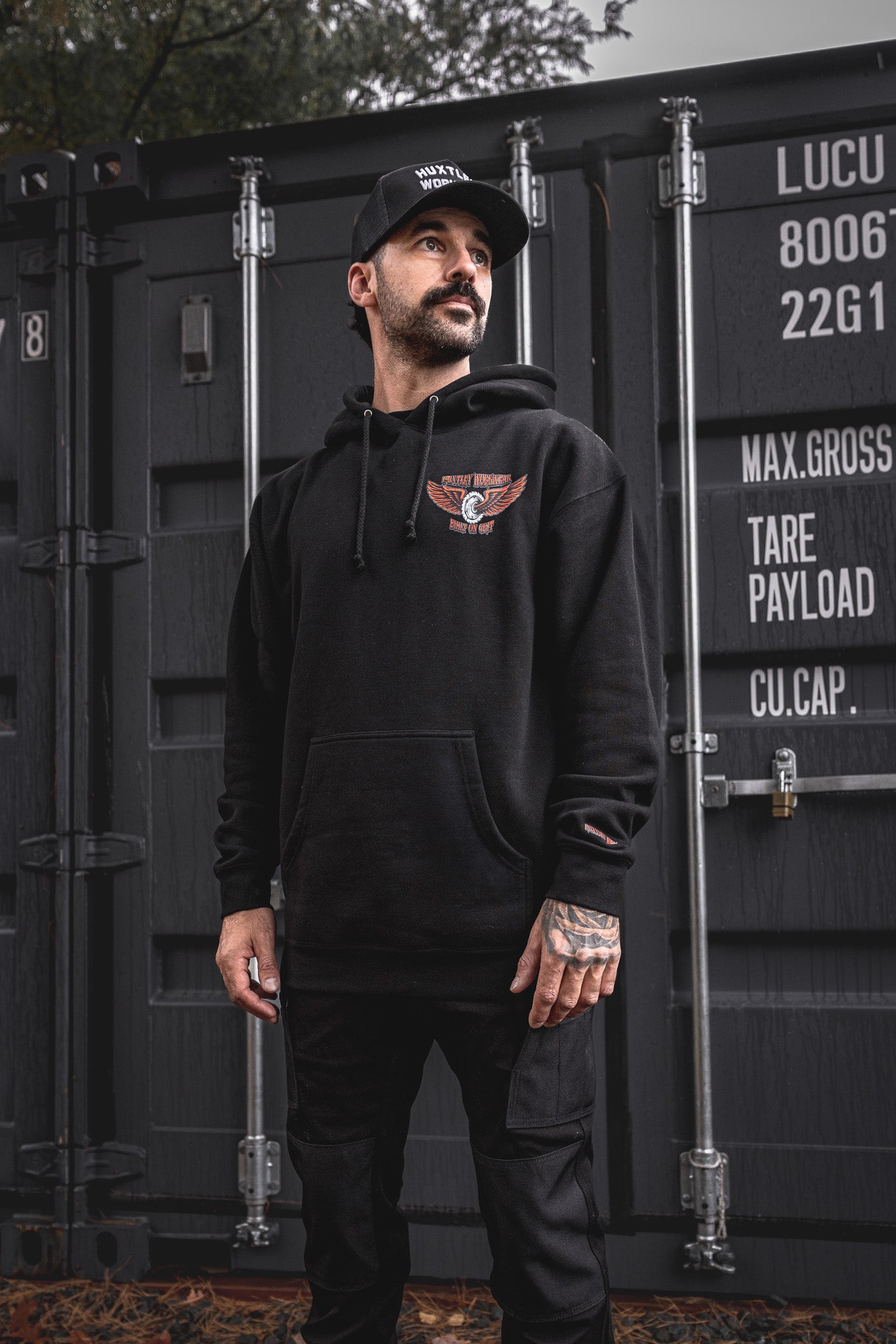
                  
                    HX-717 Heavyweight Hoodie "Built On Grit"
                  
                