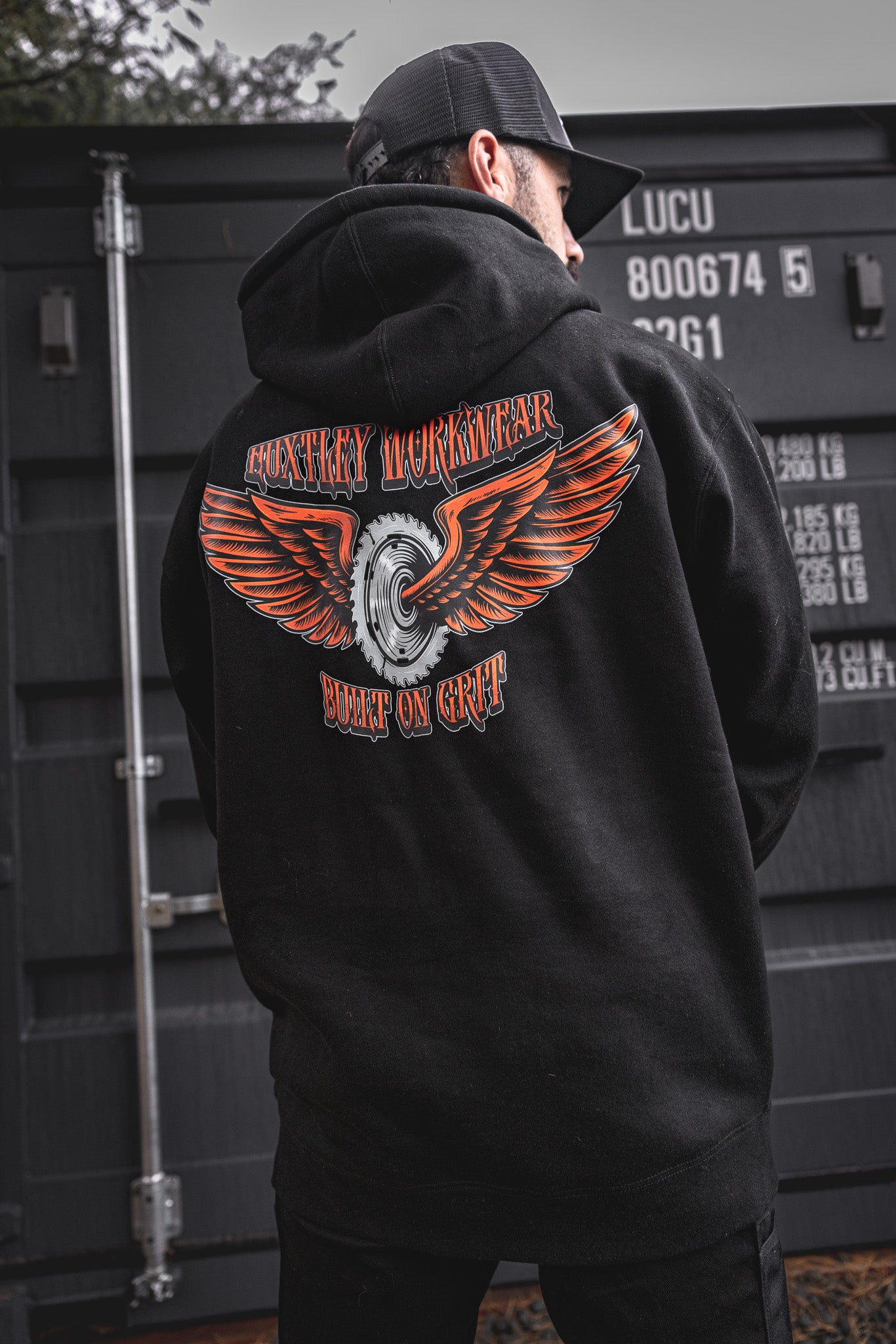 
                  
                    HX-717 Heavyweight Hoodie "Built On Grit"
                  
                