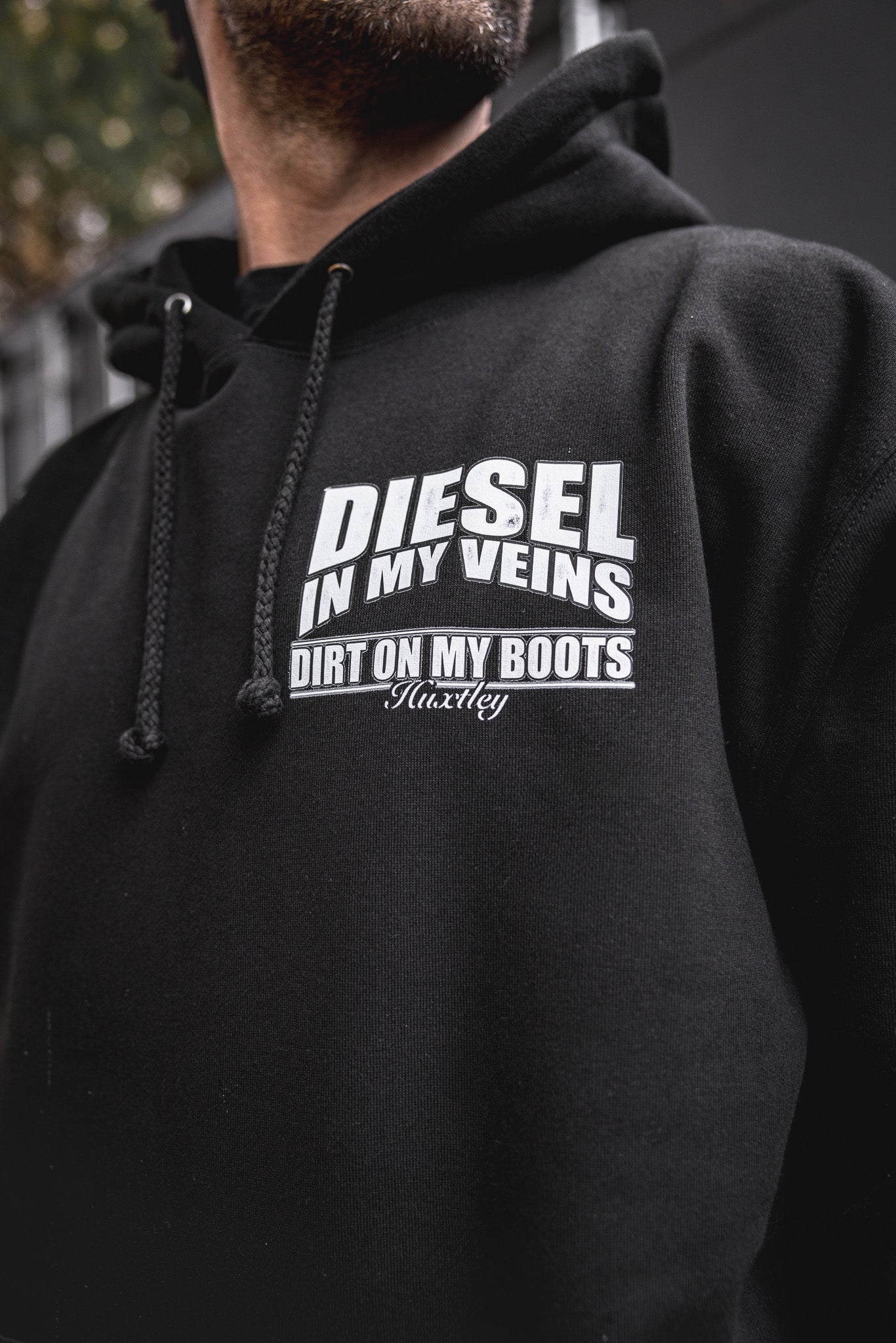 
                  
                    HX-717 Heavyweight Hoodie "Diesel In My Veins"
                  
                