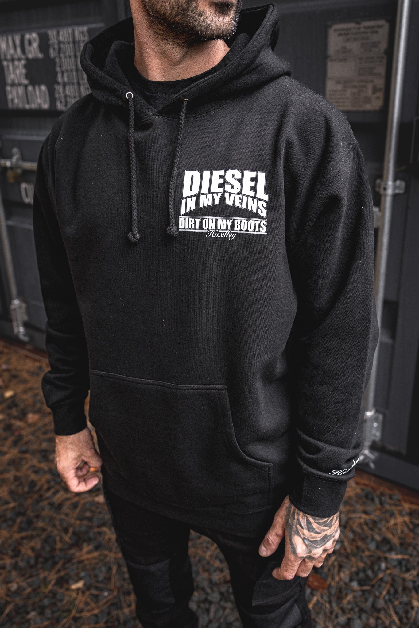 
                  
                    HX-717 Heavyweight Hoodie "Diesel In My Veins"
                  
                