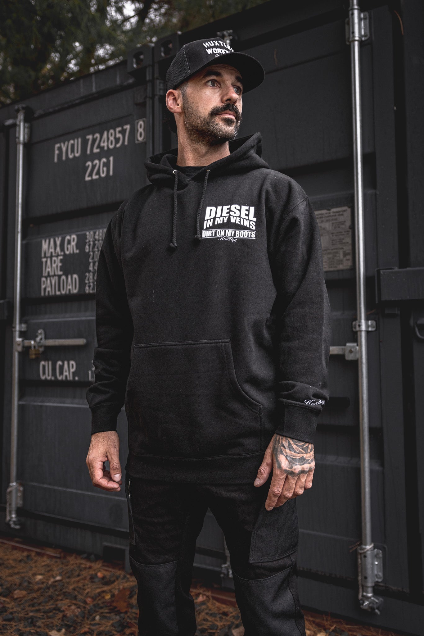 
                  
                    HX-717 Heavyweight Hoodie "Diesel In My Veins"
                  
                
