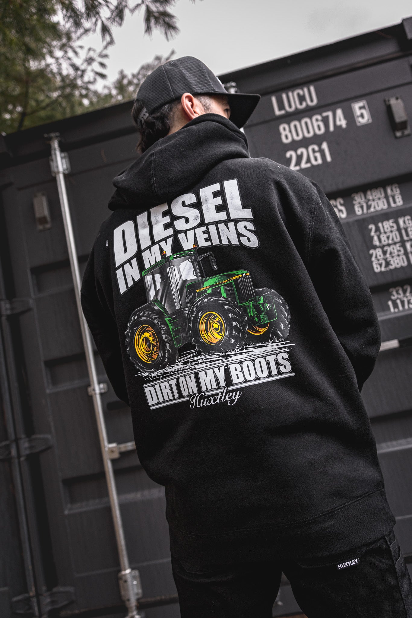 
                  
                    HX-717 Heavyweight Hoodie "Diesel In My Veins"
                  
                
