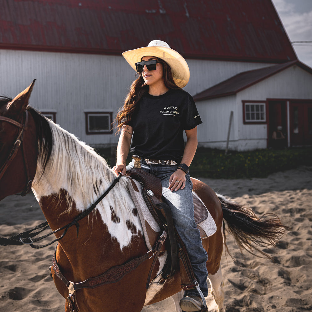 
                  
                    HX-891 "Rodeo Division" Tee Black/ Sand
                  
                
