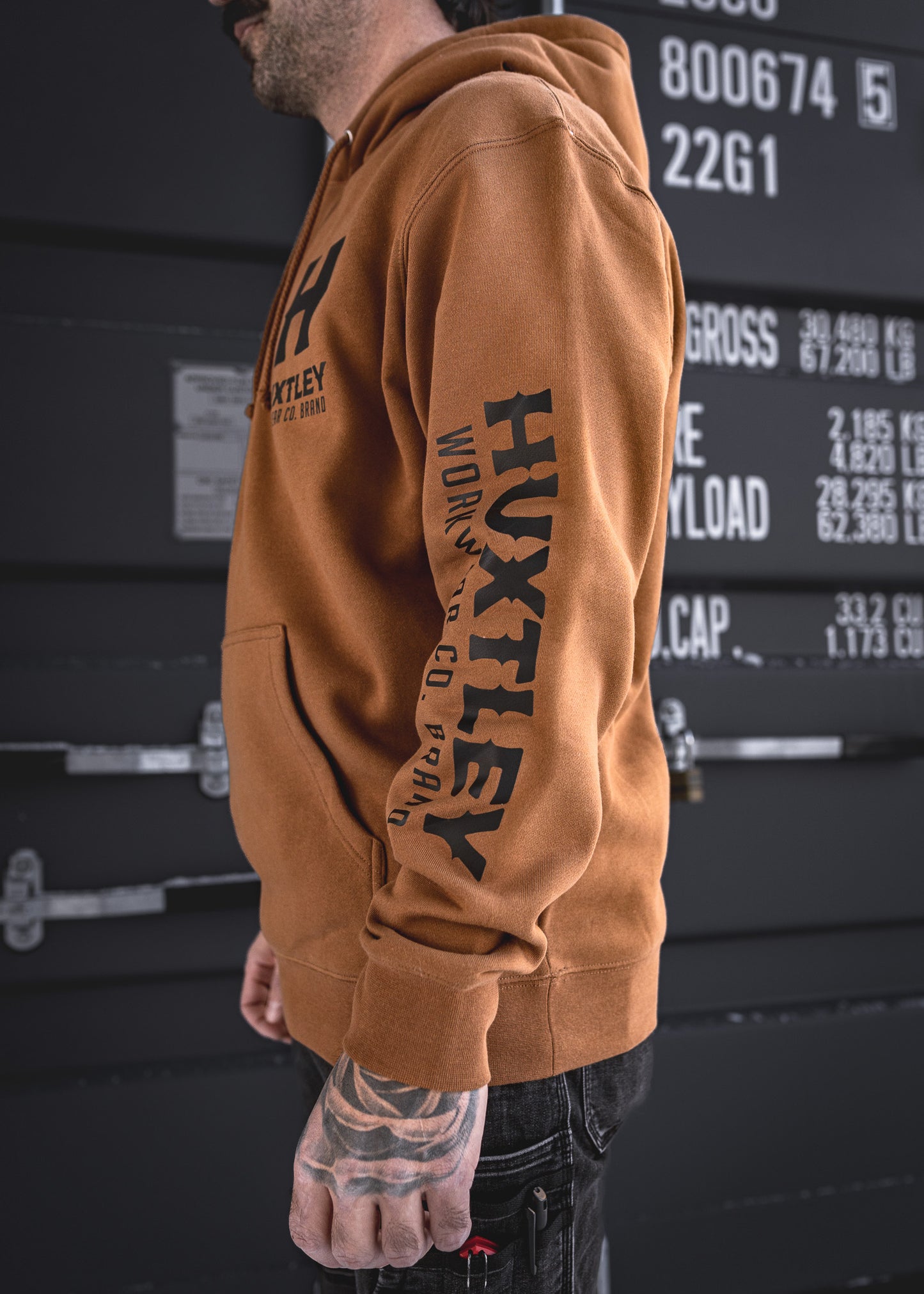 
                  
                    HX-717 Heavyweight Hoodie "Full Print" Whiskey/ Black
                  
                
