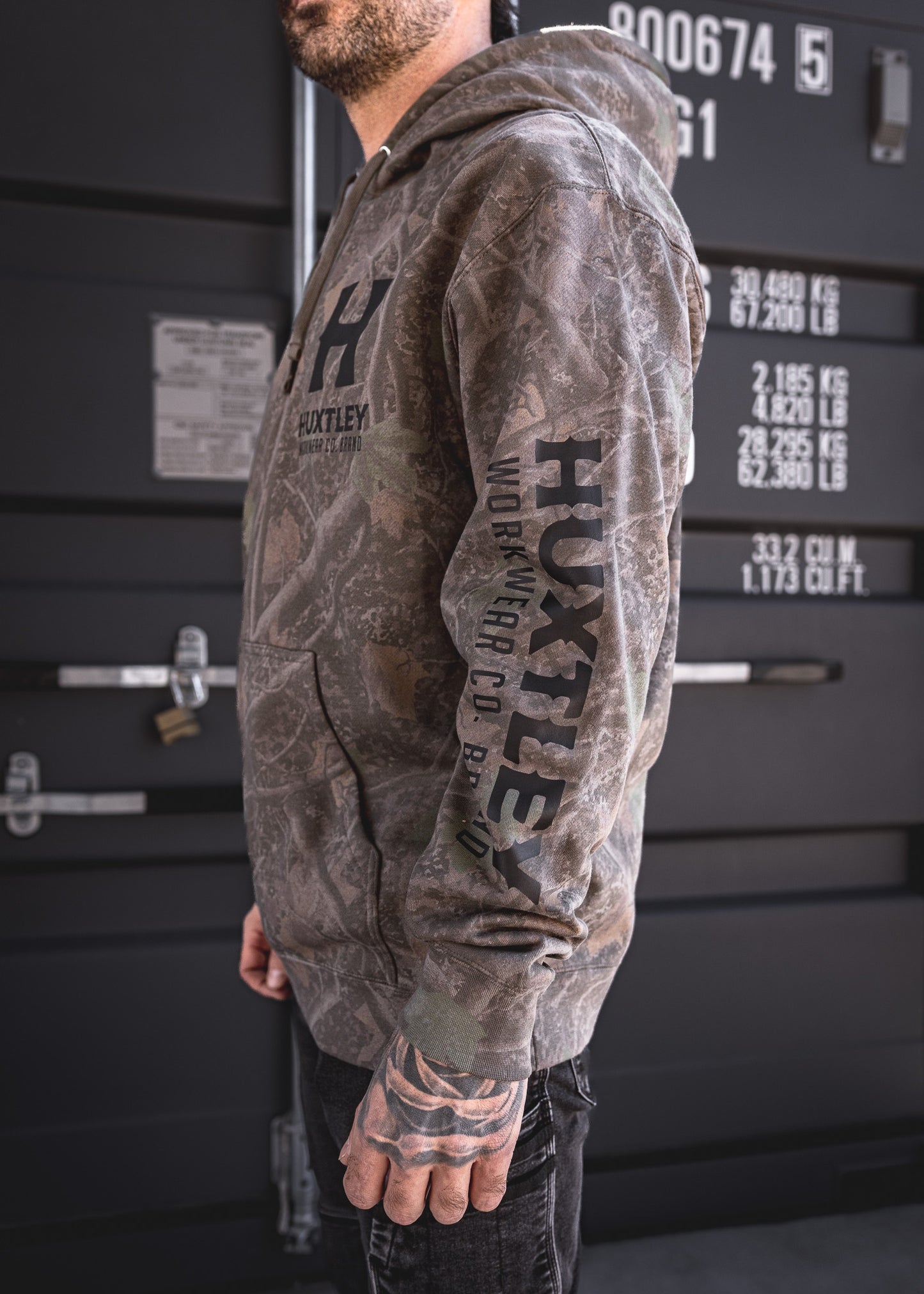 
                  
                    HX-717 Heavyweight Hoodie "Full Print" Darkwood Camo/ Black
                  
                