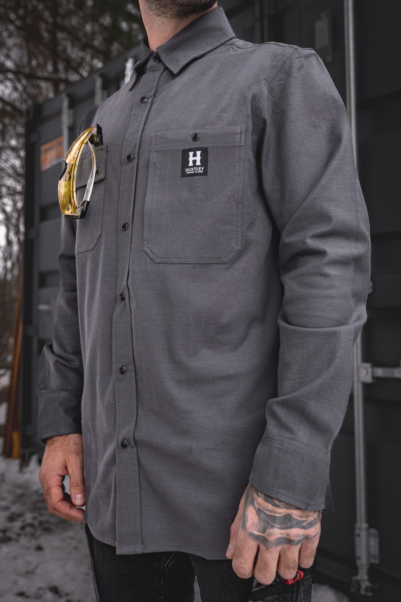 
                  
                    HD-57 Flex Flannel Gunmetal
                  
                