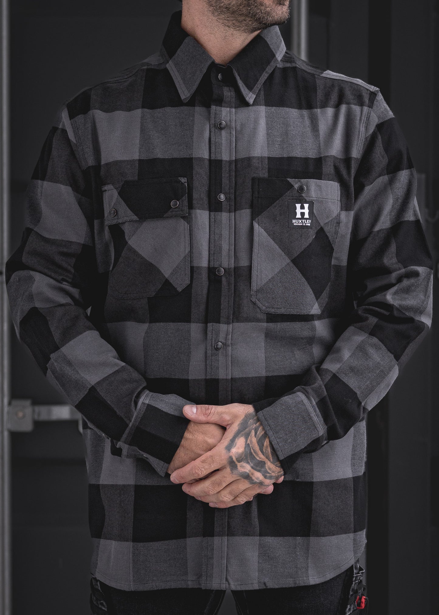 
                  
                    HD-57 Flex Flannel Charcoal/ Black
                  
                