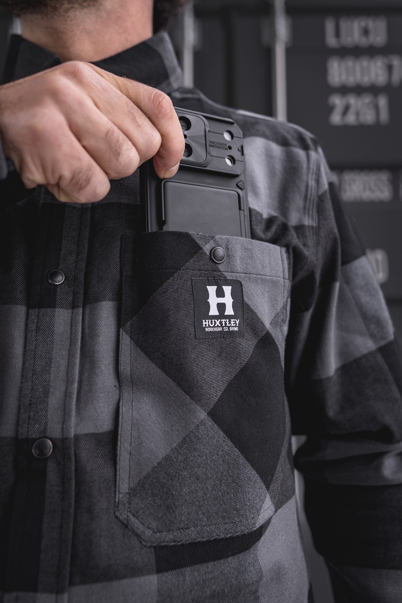 
                  
                    HD-57 Flex Flannel Charcoal/ Black
                  
                