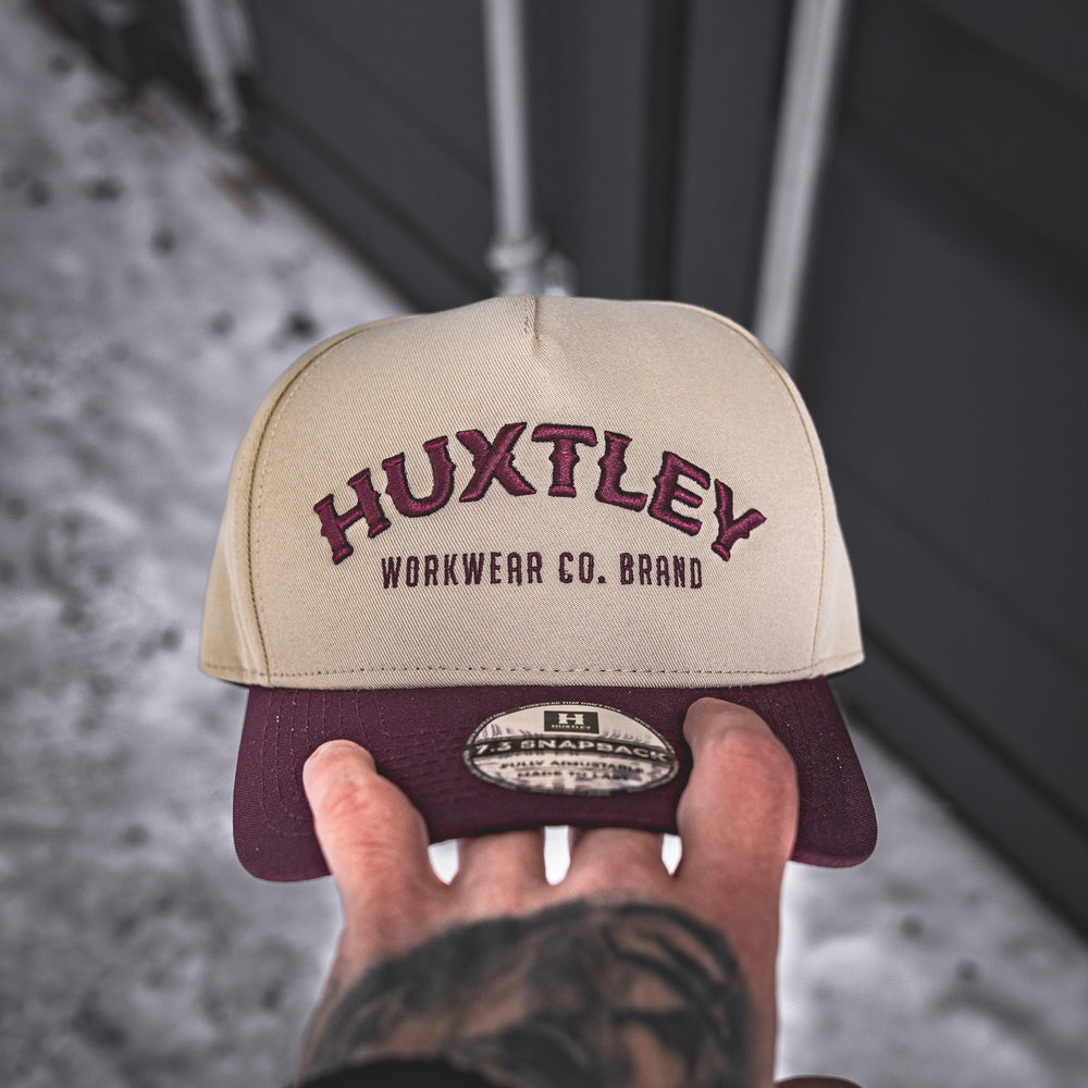 
                  
                    "Deadcenter" Snapback Sand/ Maroon
                  
                