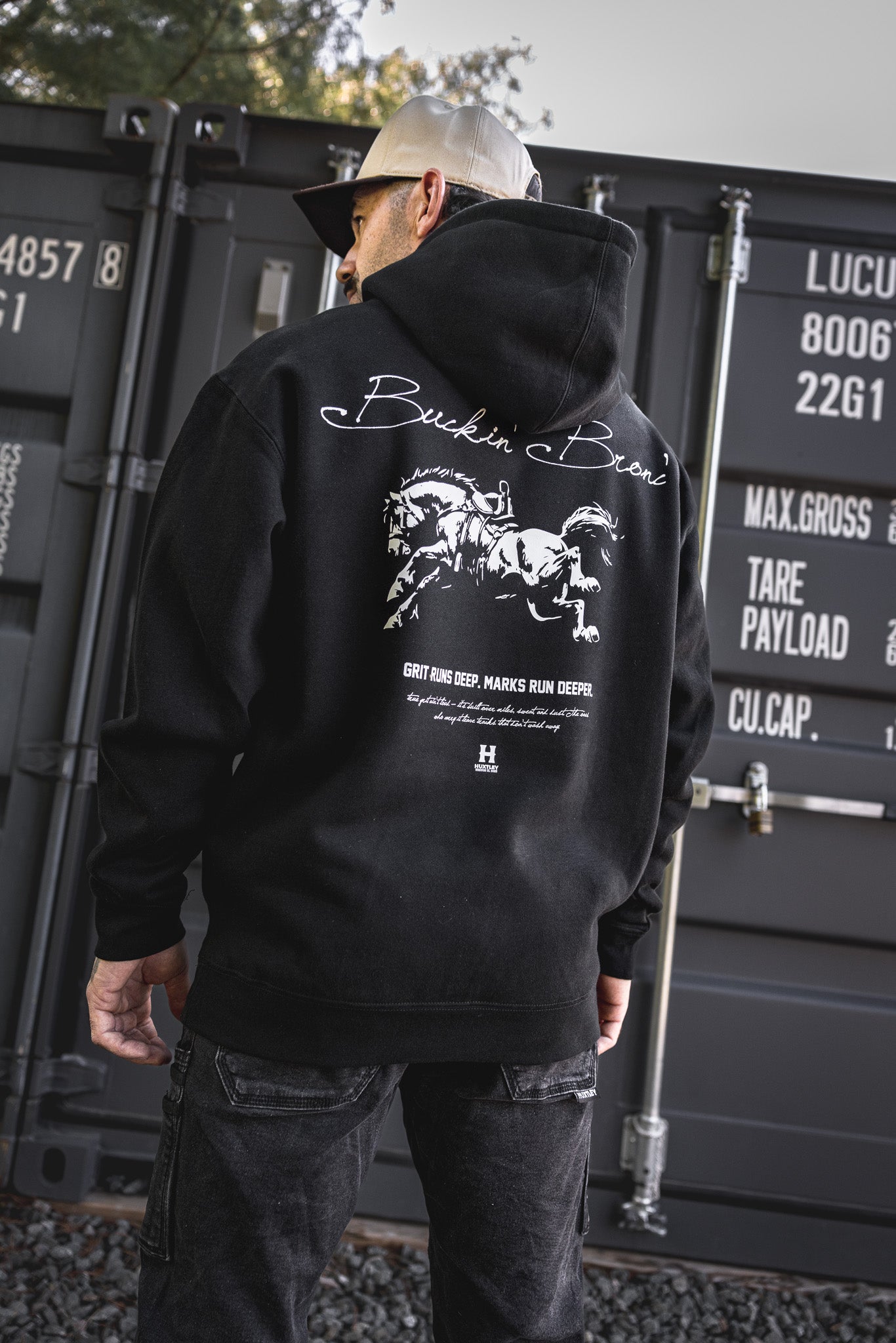 
                  
                    HX-717 Heavyweight Hoodie "Buckin' Bronc" Black
                  
                