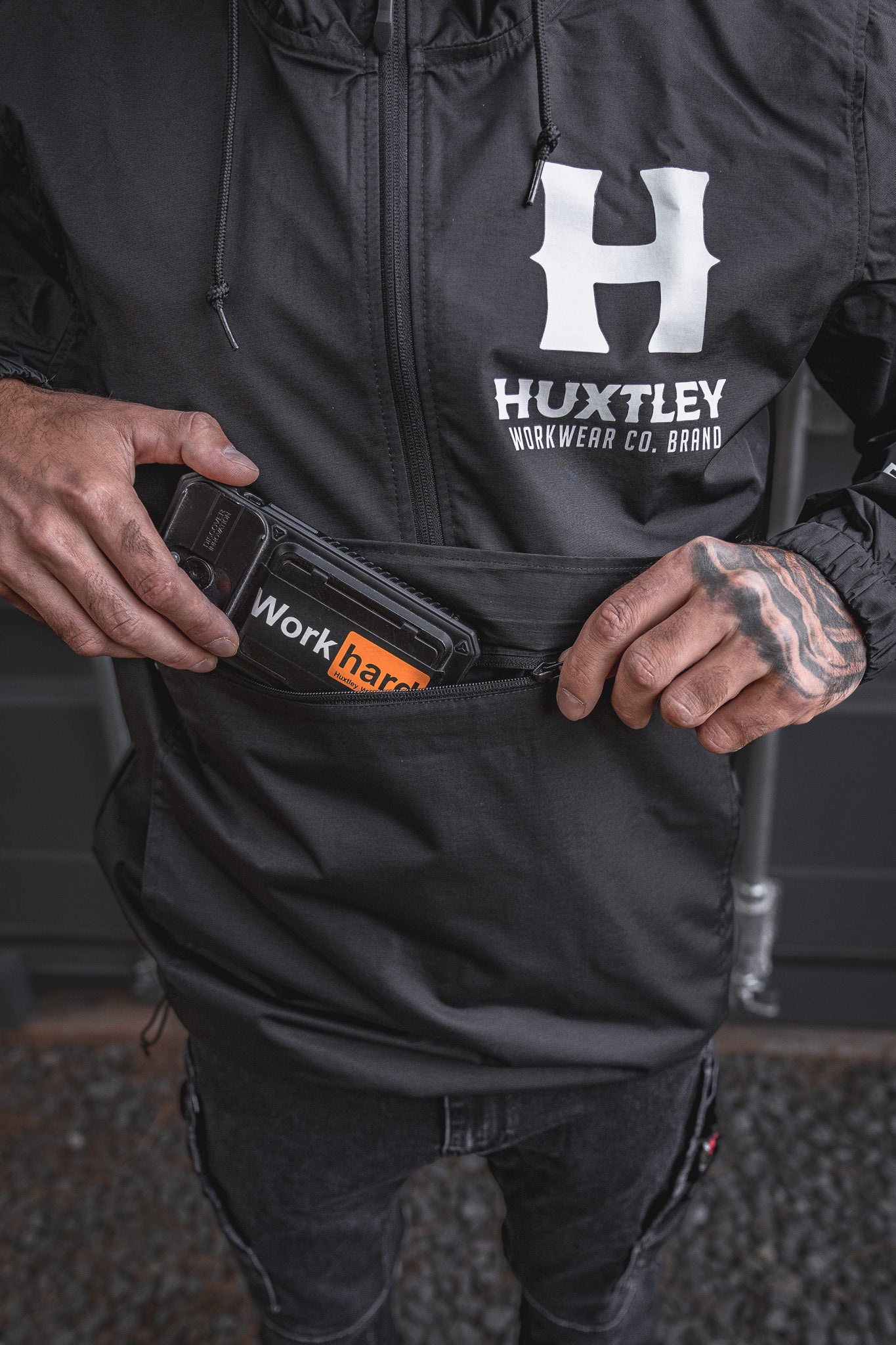 
                  
                    AK-245 Waterproof Anorak "Full Print" Black/ White
                  
                