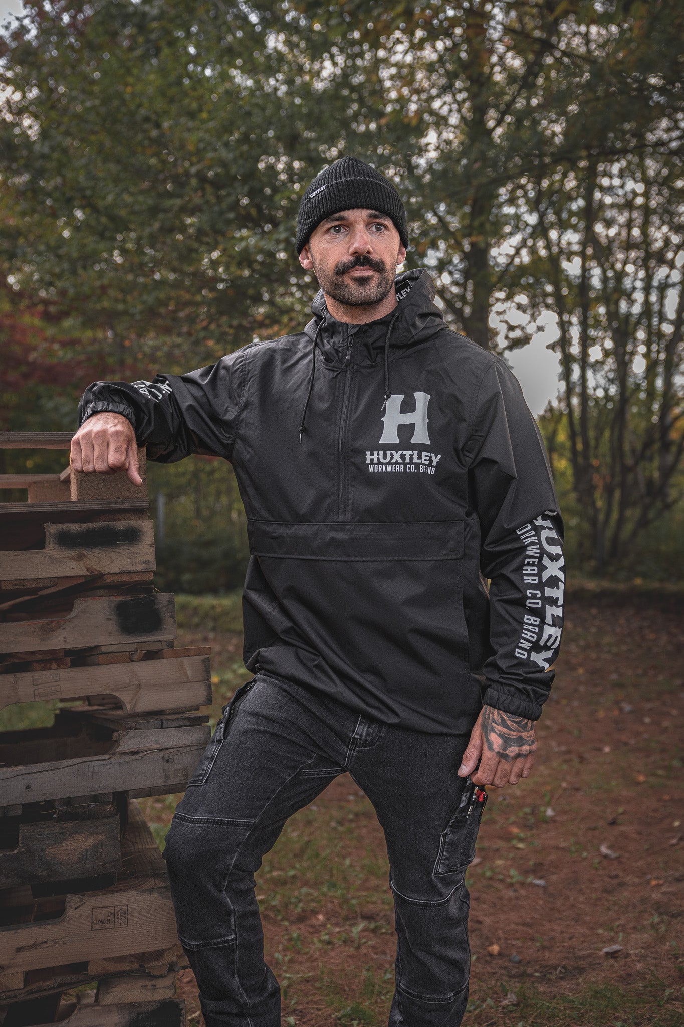 
                  
                    AK-245 Waterproof Anorak "Full Print" Black/ White
                  
                