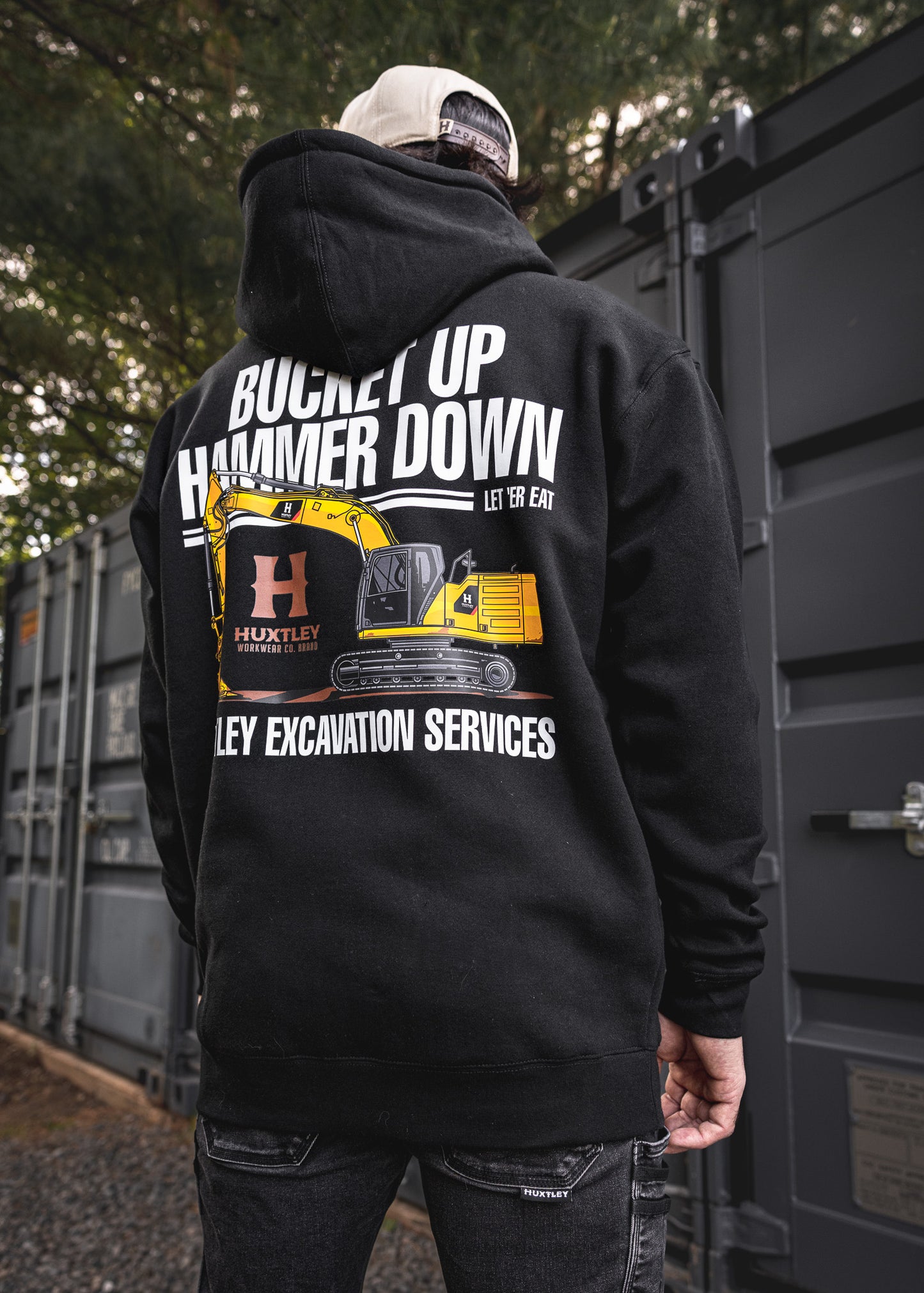 
                  
                    HX-717 Heavyweight Hoodie "Bucket Up Hammer Down" Black
                  
                