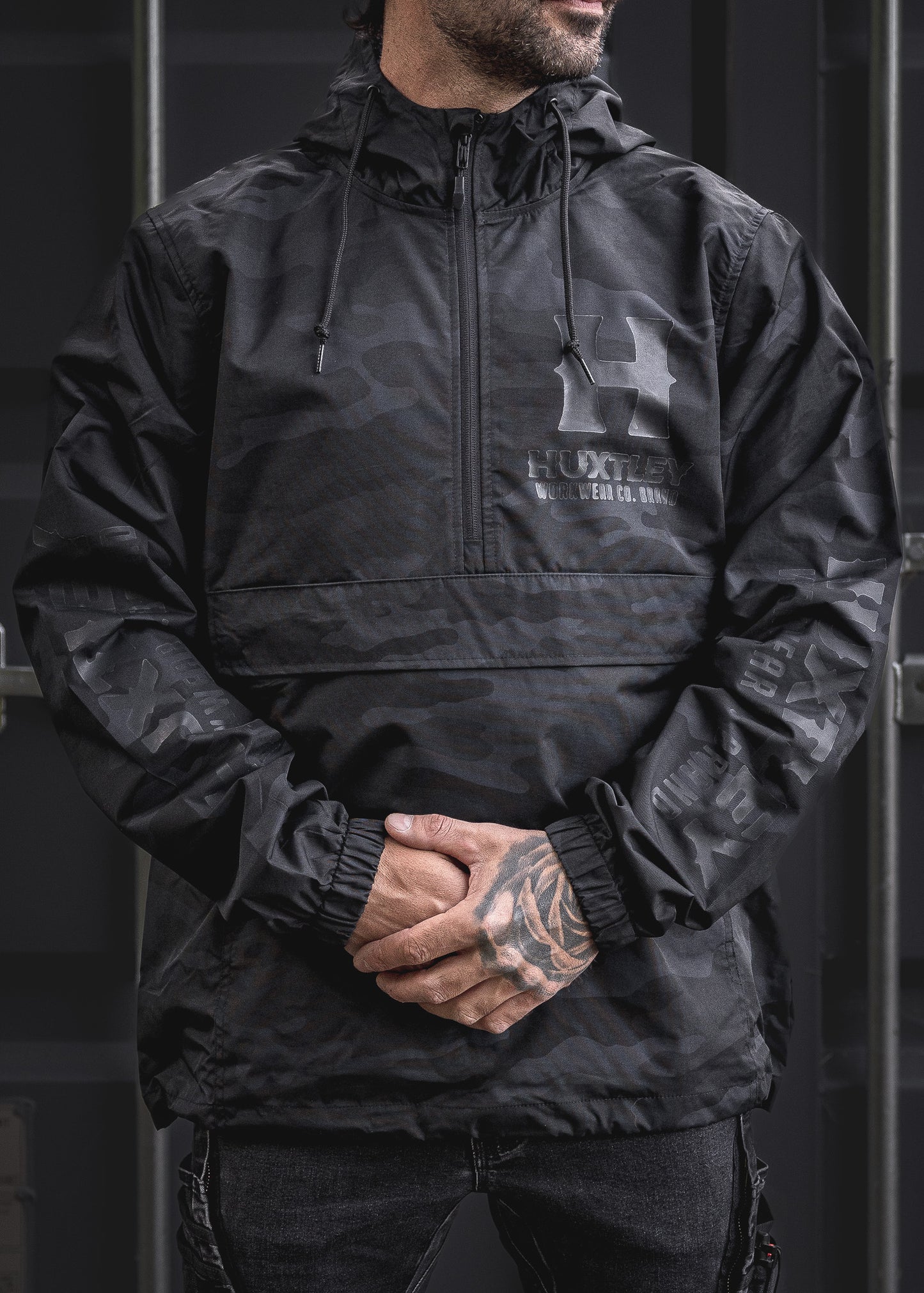 
                  
                    AK-245 Waterproof Anorak "Full Print" Black Camo/ Black
                  
                