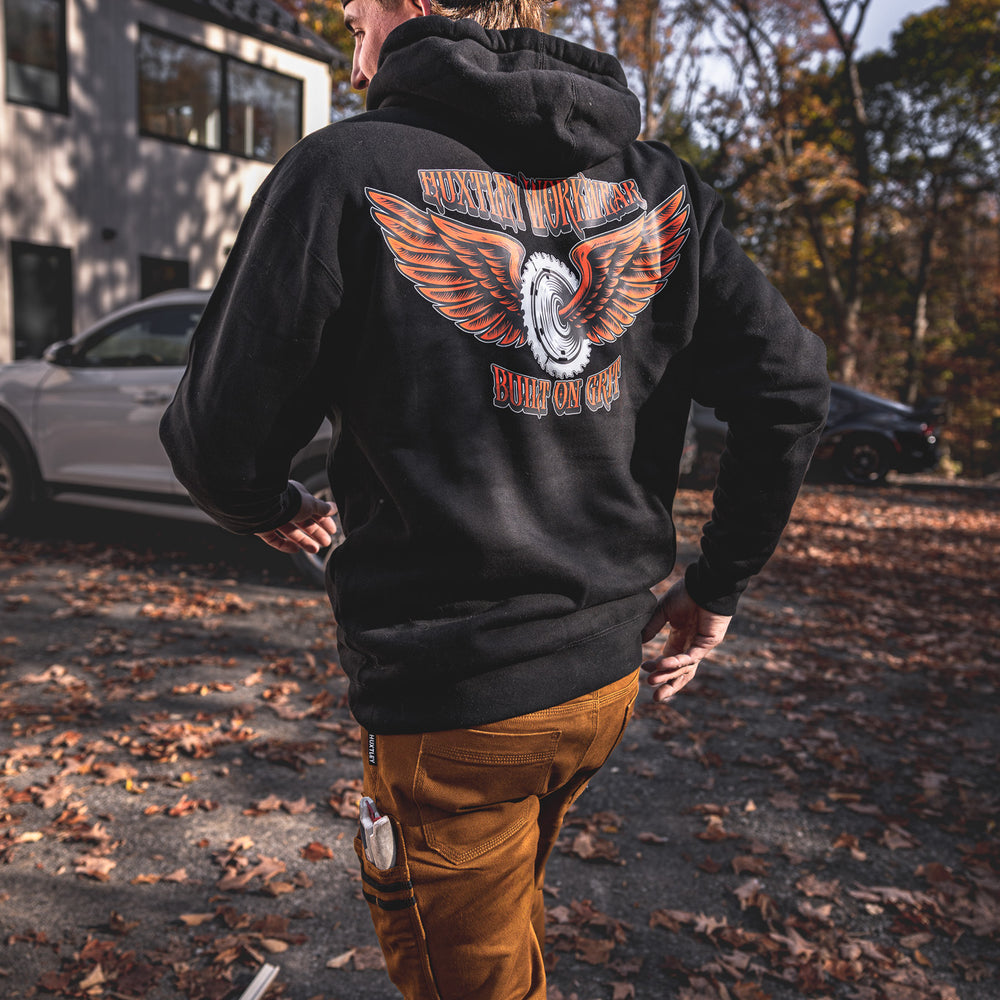 
                  
                    HX-717 Heavyweight Hoodie "Built On Grit"
                  
                