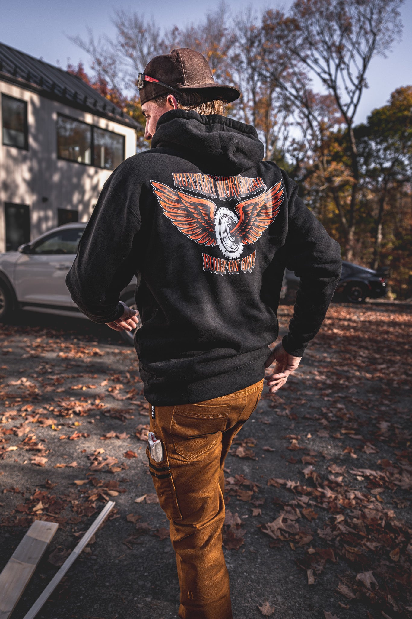 
                  
                    HX-717 Heavyweight Hoodie "Built On Grit"
                  
                