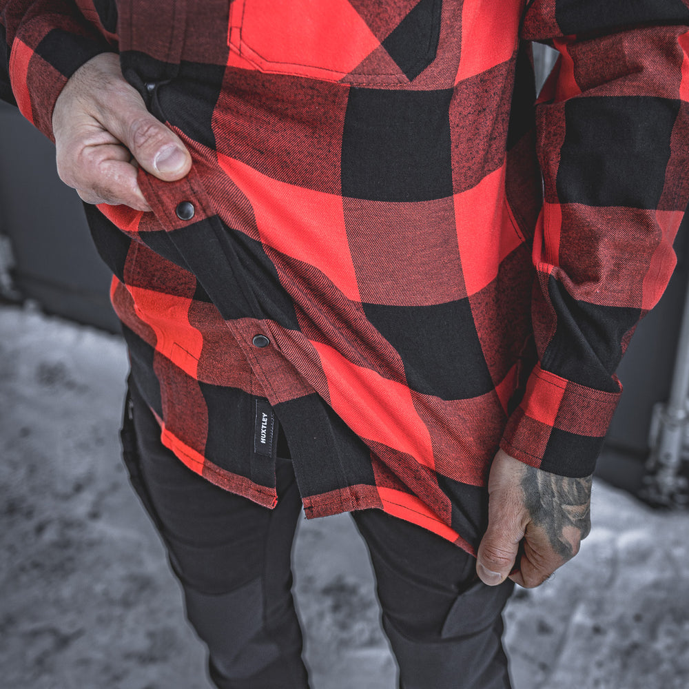 Built for full range of motion, the HD-57 Flannel in red/black offers unexpected stretch for serious comfort. Tackle your day on site or off with gear that moves with you—without sacrificing grit.