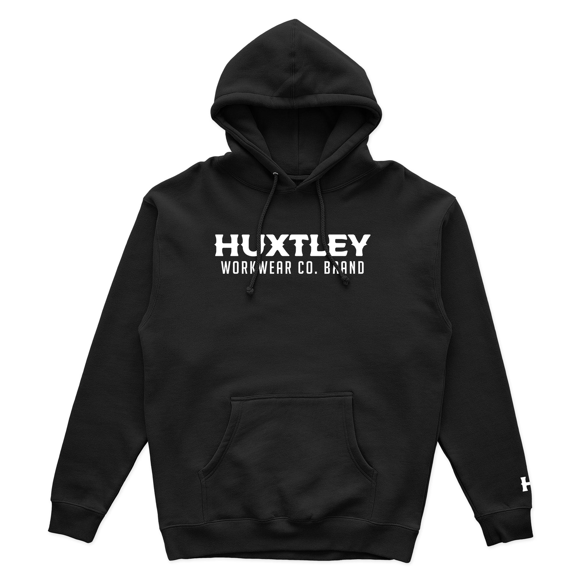 HX-717 Heavyweight Hoodie Black/ White – Huxtley