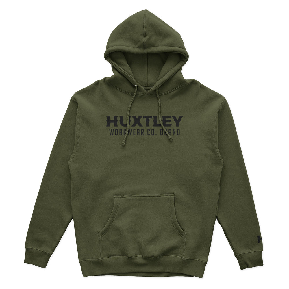 HX-717 Heavyweight Hoodie Olive/ Black